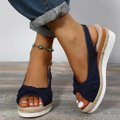 [W-Zapato] Sandalias De Cuña Con Plataforma De Verano Para Mujer