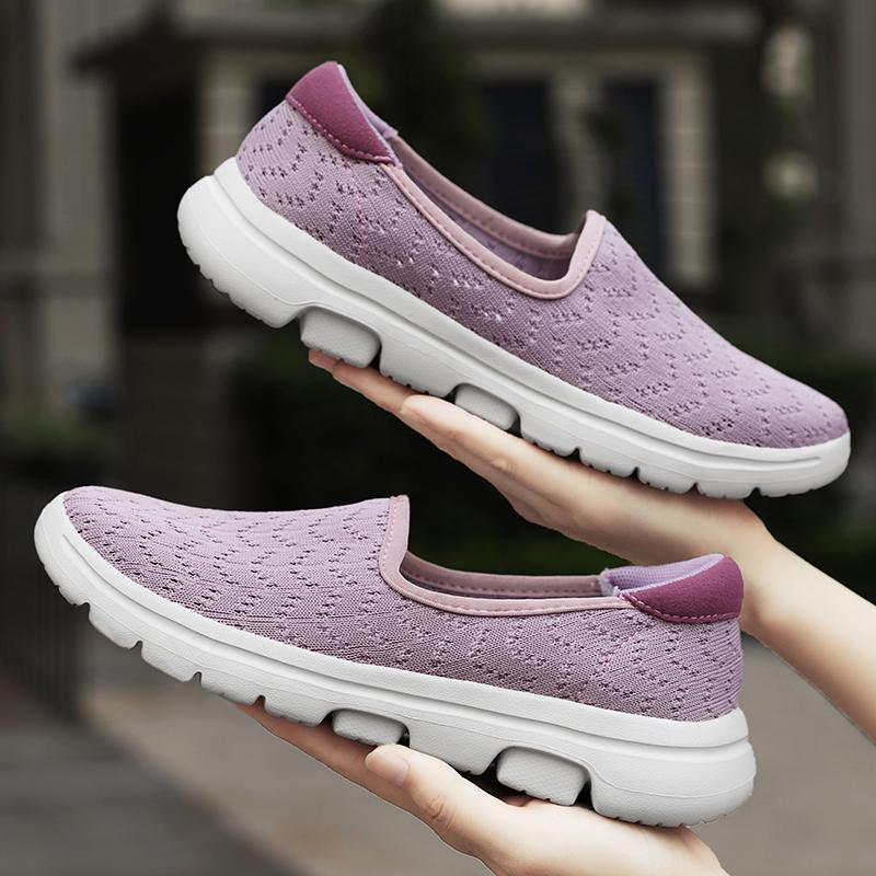 Calzado casual deportivo respirable hueco con patrón de onda