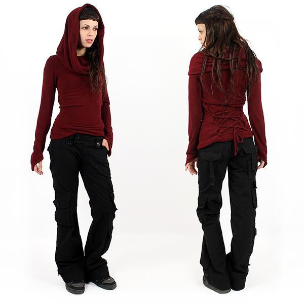 Pantalón Baggy de bolsillo múltiple pantalones de carga acampanados