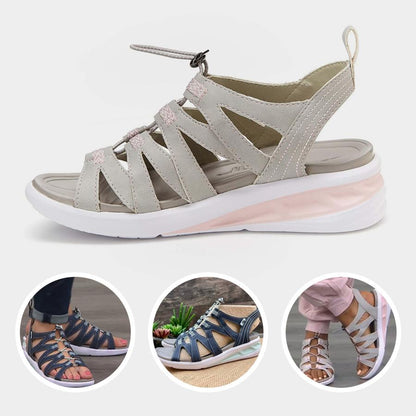 Sandalias Destalonadas Con Tiras Ahuecadas