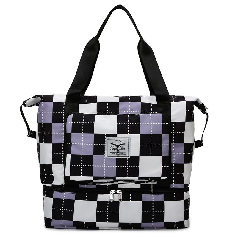 [W-Bolso] Bolsa De Viaje Para Mujer Separación Seca Y Húmeda, Gran Capacidad Bolso De Un Hombro