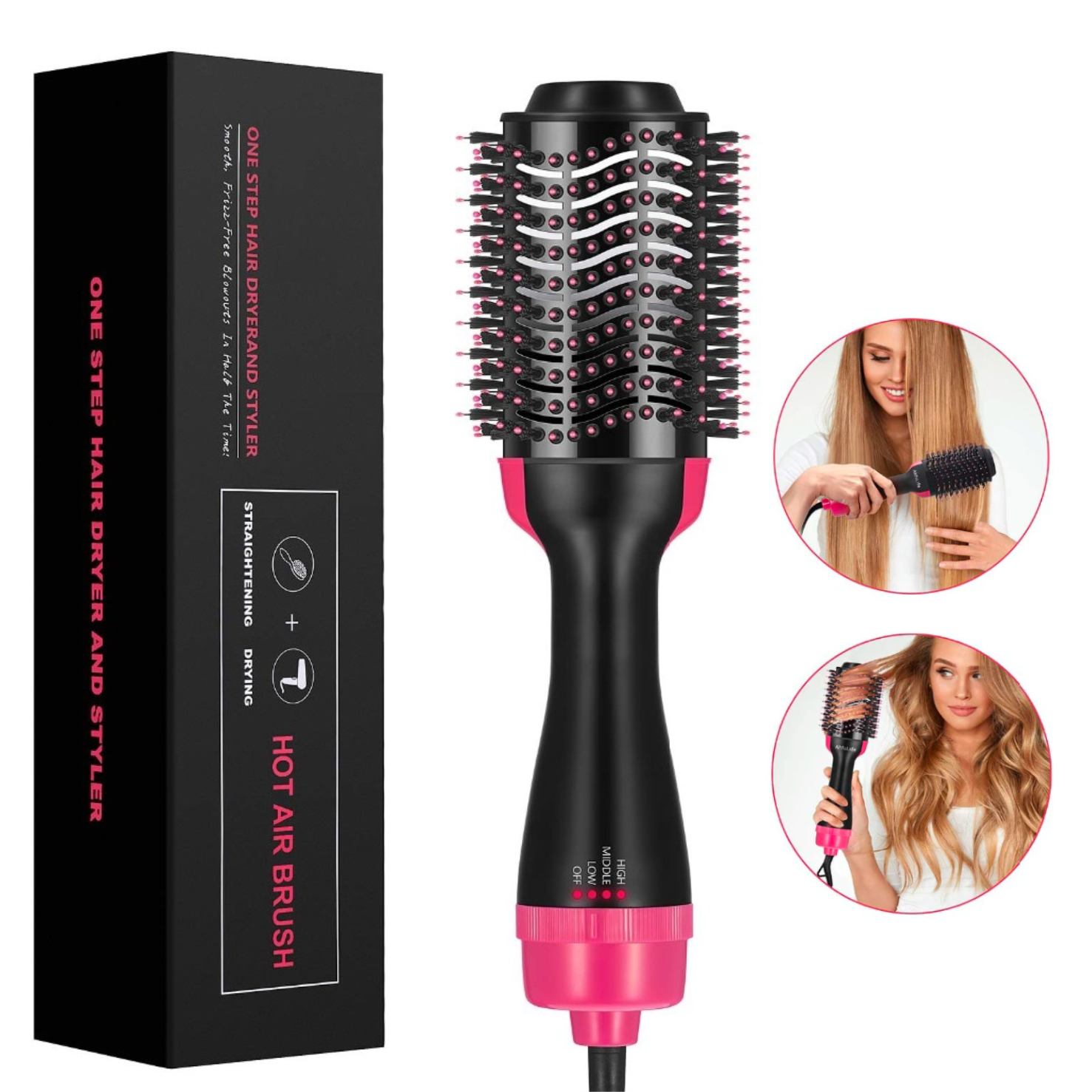 Rizador de secado tres en uno