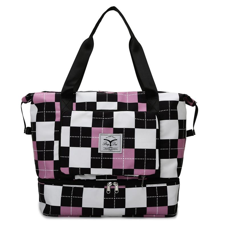 [W-Bolso] Bolsa De Viaje Para Mujer Separación Seca Y Húmeda, Gran Capacidad Bolso De Un Hombro