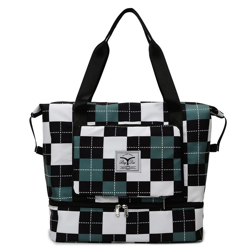 [W-Bolso] Bolsa De Viaje Para Mujer Separación Seca Y Húmeda, Gran Capacidad Bolso De Un Hombro