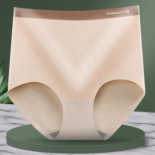 [W-Ropa Interior] Ropa Interior De Cintura Alta Sin Costuras En Seda Hielo Levanta Glúteos Y Abdomen, Transpirable Y Antibacteriano.