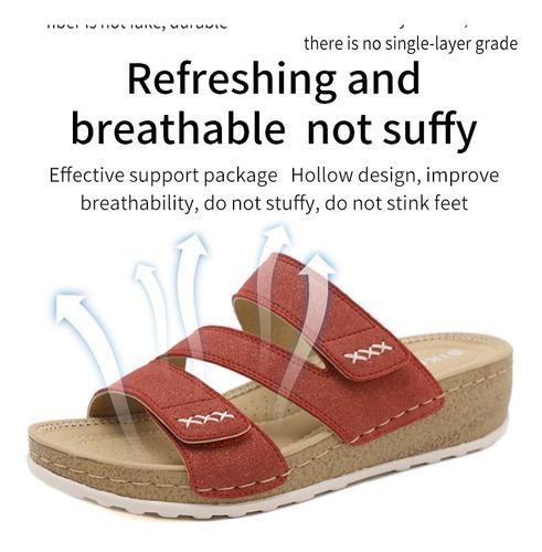 [W-Zapato] 2022 Verano Nueva Red Roja Al Aire Libre Simple Moda Velcro Versat