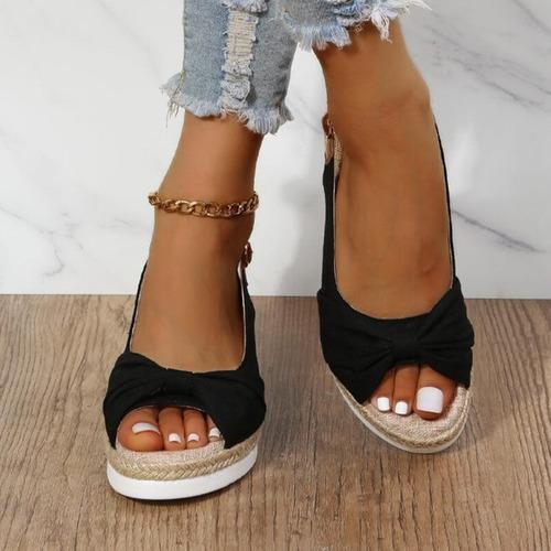 [W-Zapato] Sandalias De Cuña Con Plataforma De Verano Para Mujer