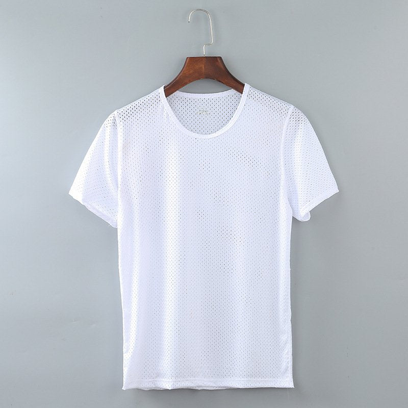 [M-Ropa] Camisetas De Malla De Seda De Hielo Para Hombres