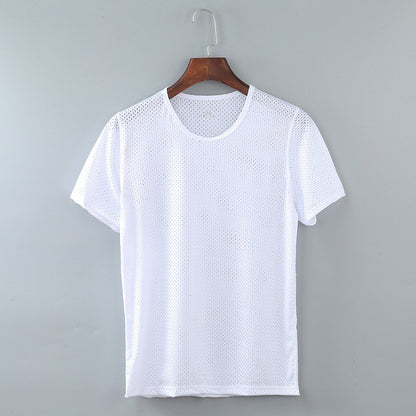 [M-Ropa] Camisetas De Malla De Seda De Hielo Para Hombres
