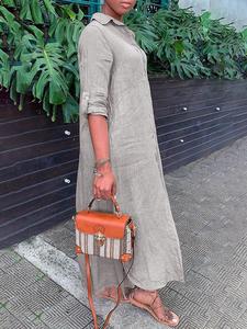 Todos los días vestido de camisa de manga con pestañas