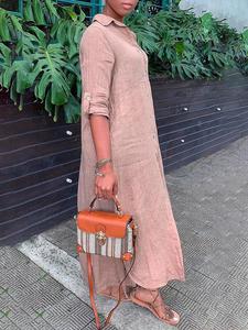 Todos los días vestido de camisa de manga con pestañas