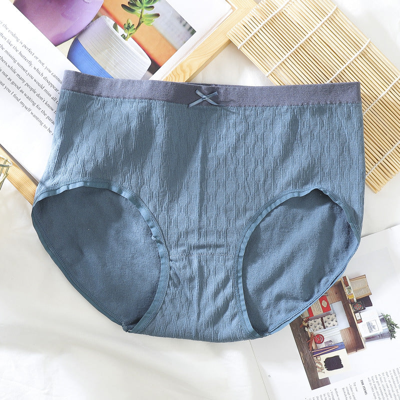 [W-Ropa Interior] Calzoncillos Transpirables De Algodón Puro Para Mujer Sin Costuras De Cintura Media