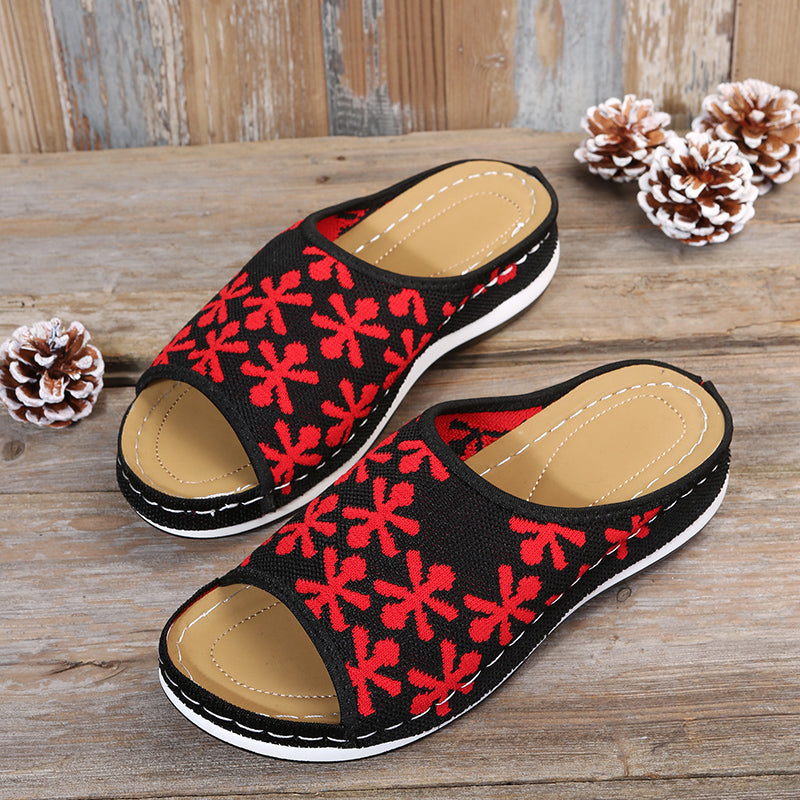 [W-Zapato] Sandalias De Verano 2022 Con Punta Abierta, Informales Antideslizantes Con Plataforma De Cuero Retro Para Mujer