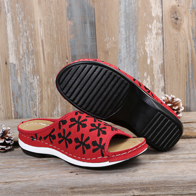 [W-Zapato] Sandalias De Verano 2022 Con Punta Abierta, Informales Antideslizantes Con Plataforma De Cuero Retro Para Mujer