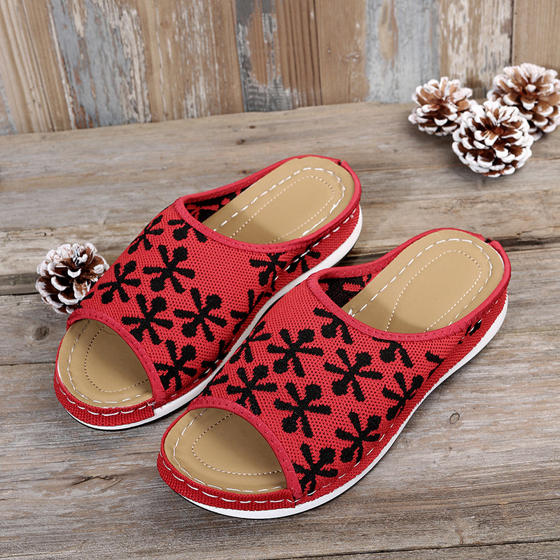 [W-Zapato] Sandalias De Verano 2022 Con Punta Abierta, Informales Antideslizantes Con Plataforma De Cuero Retro Para Mujer