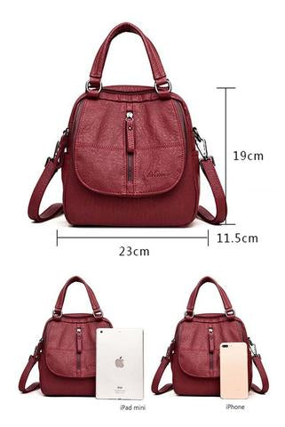 [W-Bolso] Fashion Leather Multipurpose Handbag