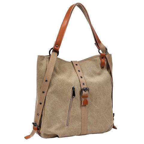 2020 estilo bolsos de las mujeres 2-en-1 mochila lona mochila-hombro bolsa - MXbueno