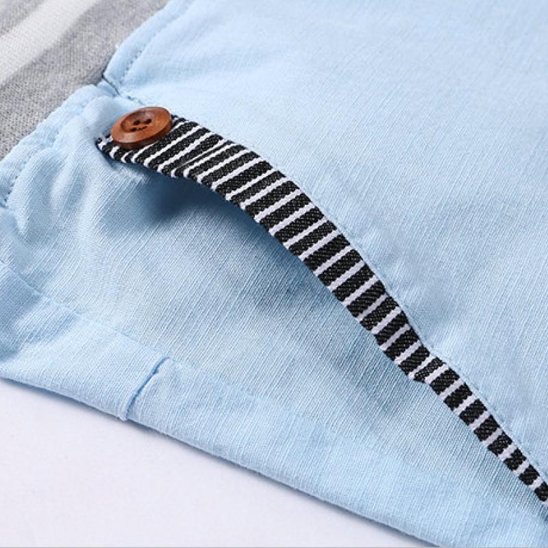 Pantalones cortos casuales en lino para hombre