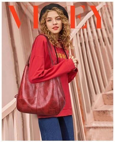 Bolso de cuero vintage para mujer - MXbueno