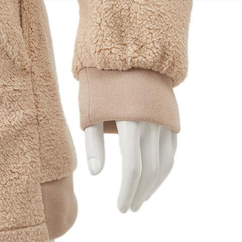 Otoño e invierno cordero lana cremallera chaqueta cálida - MXbueno