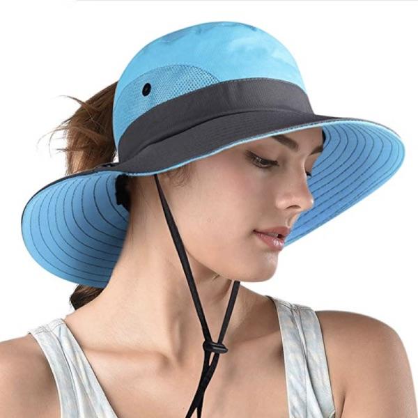 Sombrero solar plegable de protección UV