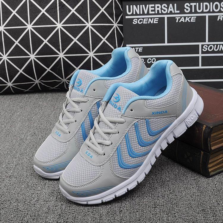 zapatos casuales de malla transpirable sólida de moda - MXbueno