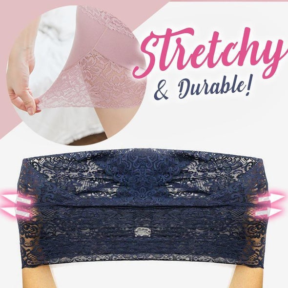 (2 Piezas) Braguitas Modeladoras De Encaje Suave Con Escote En V Alto