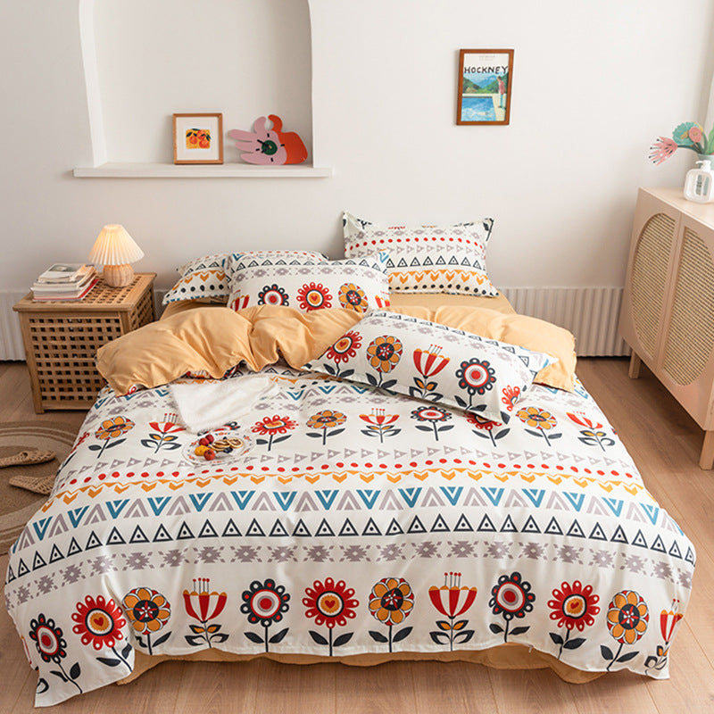 Bohemia Impresión De Alta Calidad 4 Piezas De Ropa De Cama