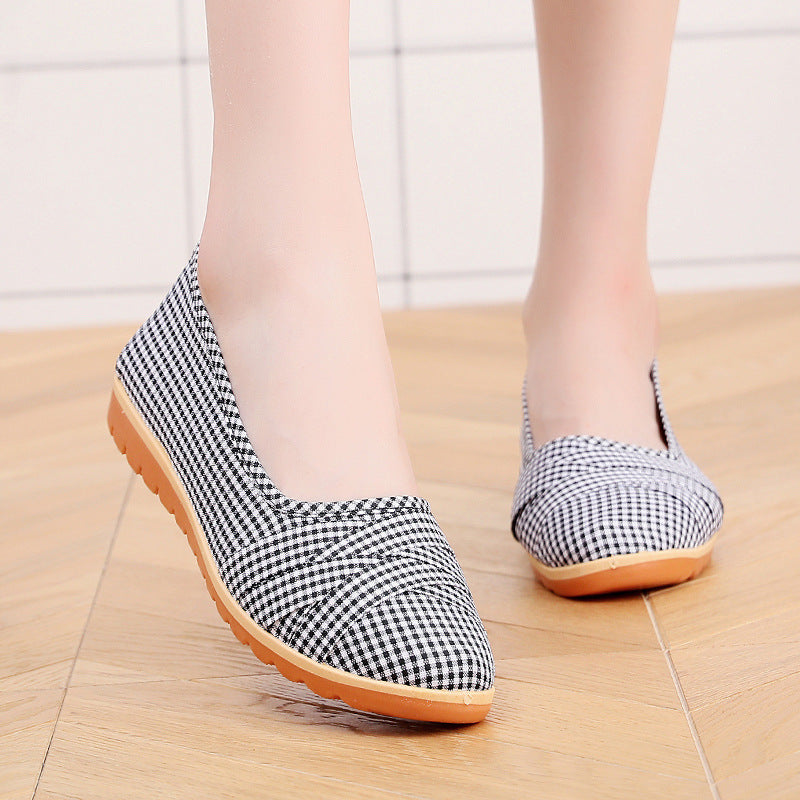 Zapatos Planos Casuales Y Cómodos Con Suela Imitación De Tendón De Buey