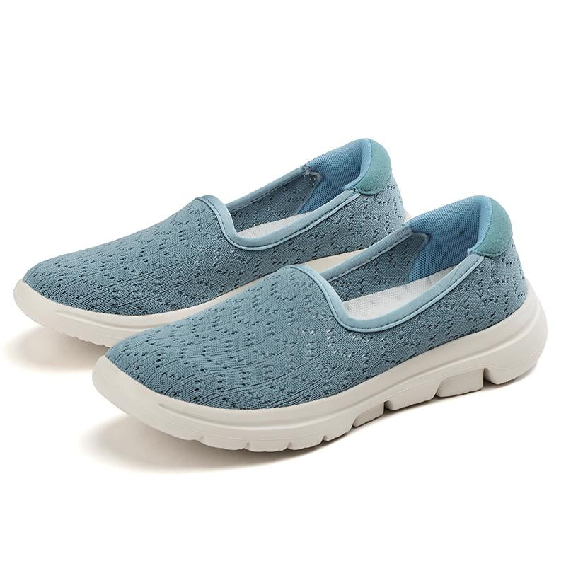 Calzado casual deportivo respirable hueco con patrón de onda