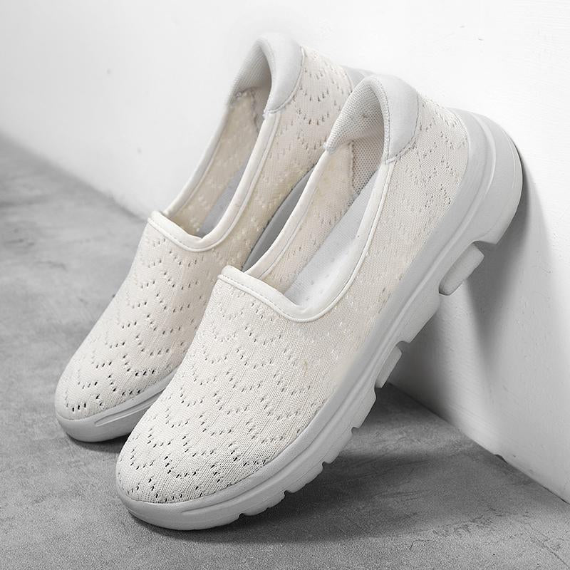 Calzado casual deportivo respirable hueco con patrón de onda