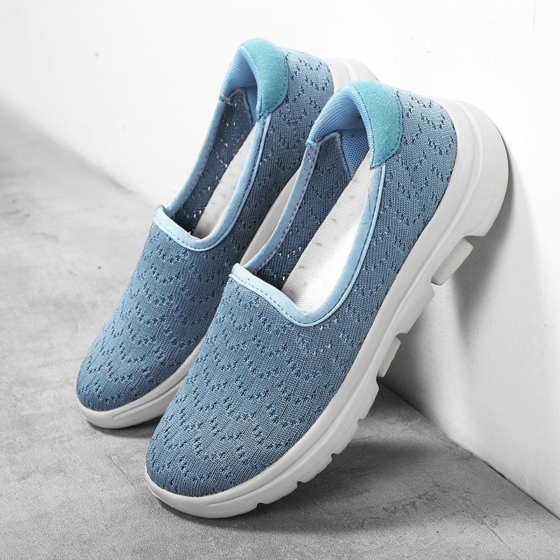 Calzado casual deportivo respirable hueco con patrón de onda