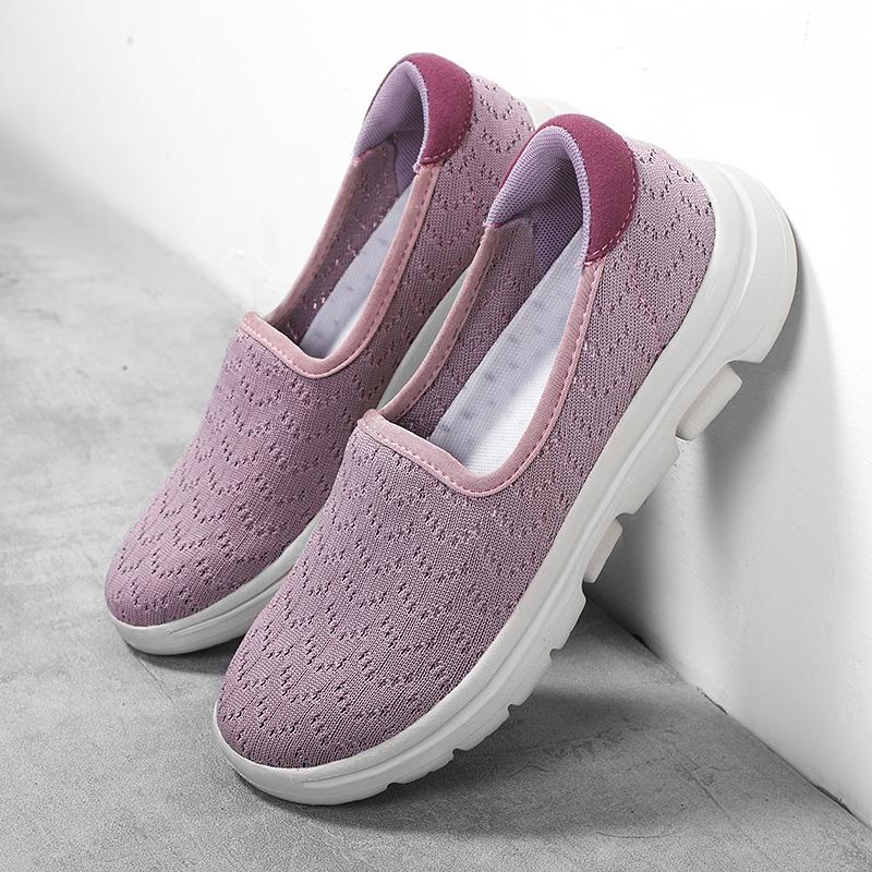 Calzado casual deportivo respirable hueco con patrón de onda