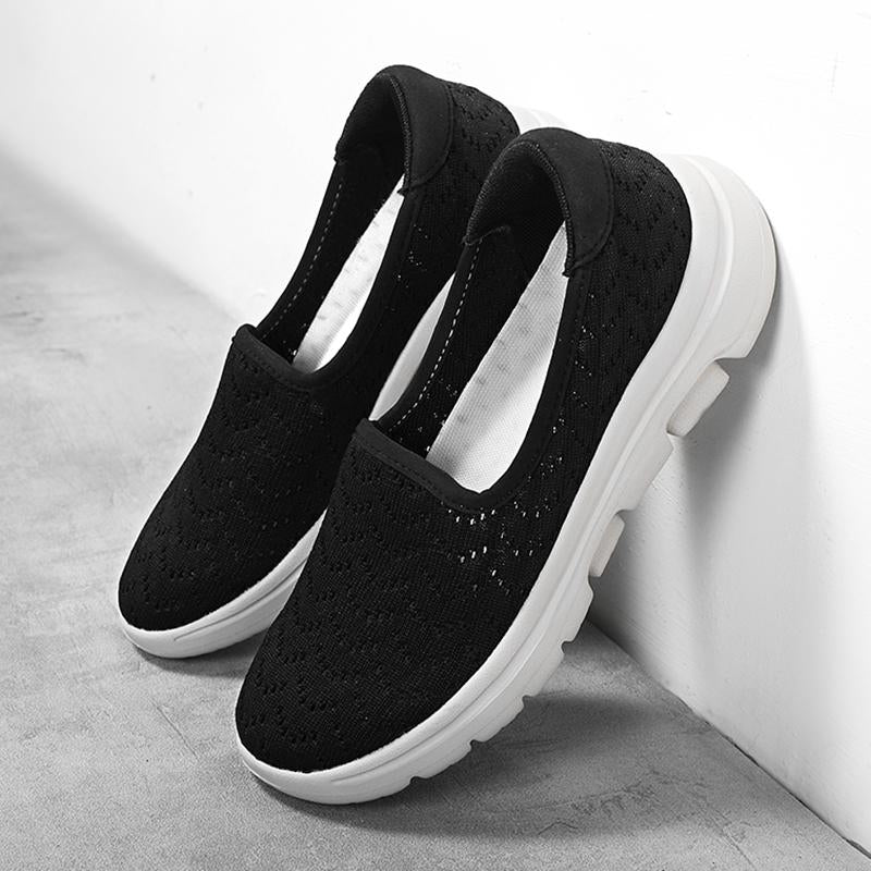 Calzado casual deportivo respirable hueco con patrón de onda