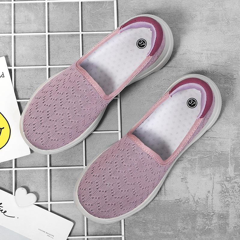 Calzado casual deportivo respirable hueco con patrón de onda