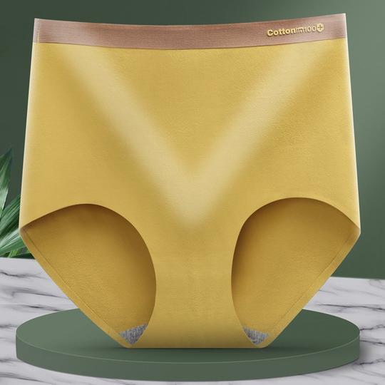 [W-Ropa Interior] Ropa Interior De Cintura Alta Sin Costuras En Seda Hielo Levanta Glúteos Y Abdomen, Transpirable Y Antibacteriano.