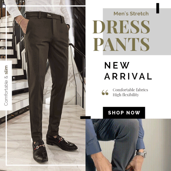 ¿Promoción Del Viernes Negro? Pantalones De Vestir Elásticos Para Hombre