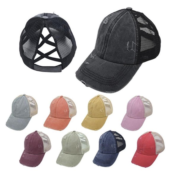 Béisbol De Cola De Caballo Cruzada De Malla