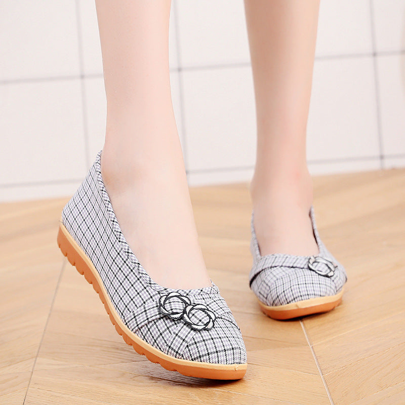 Zapatos Planos Casuales Y Cómodos Con Suela Imitación De Tendón De Buey