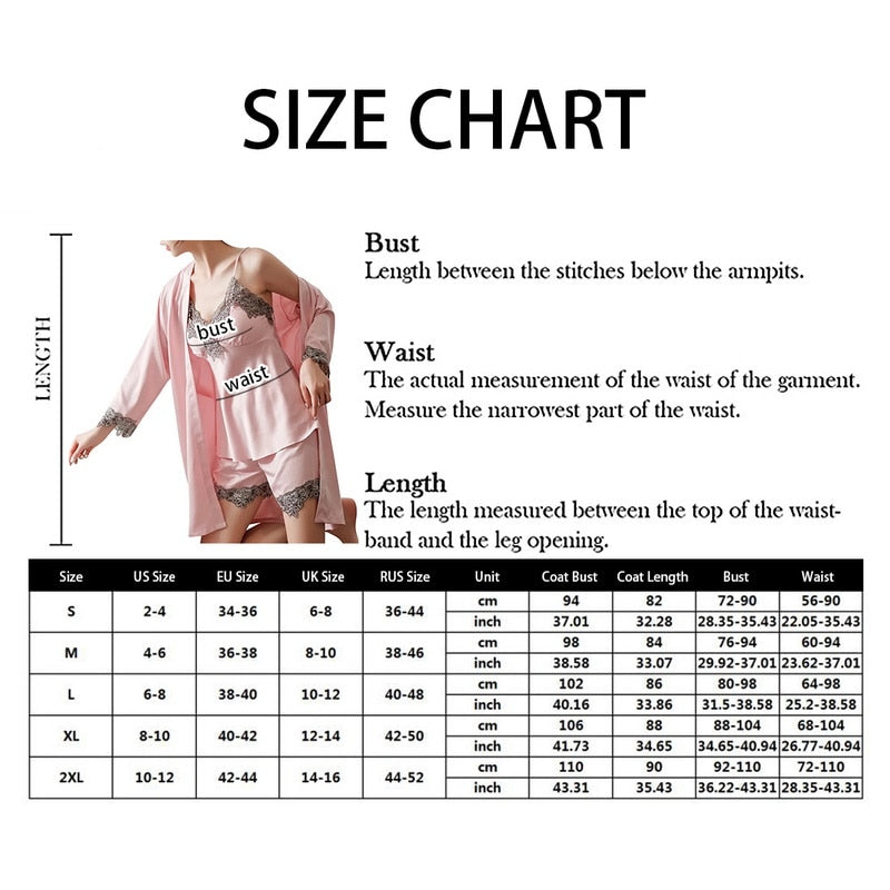 Nuevos pijamas de mujer de 5 piezas