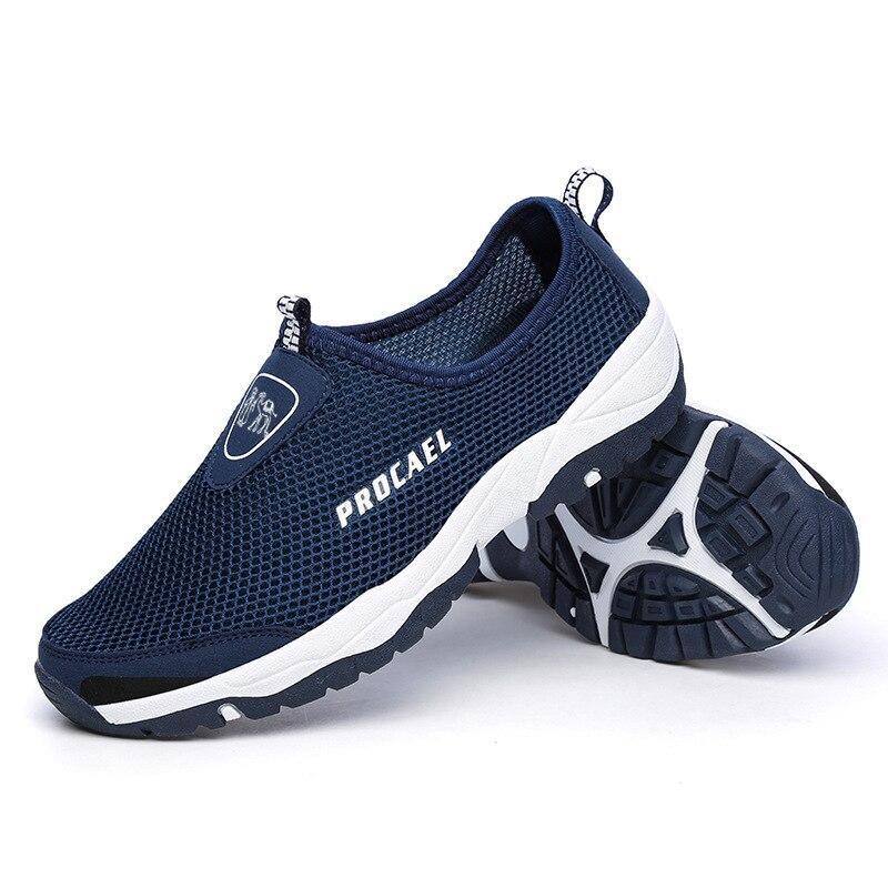 New summer mesh shoes men's sports shoes large size lightweight breathable walking shoes overwear comfortable casual men's shoes - MXbueno