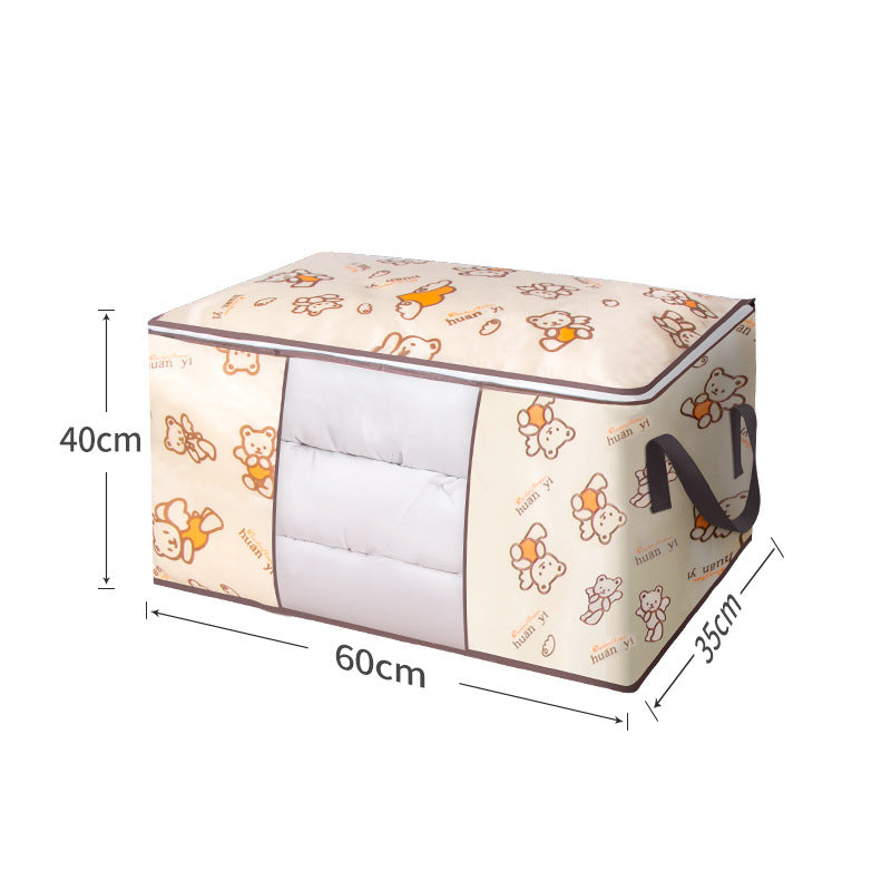 Edredón Portátil Binaural No Tejido Grueso, Bolsa De Almacenamiento Para Acabado De Ropa, Versión Vertical