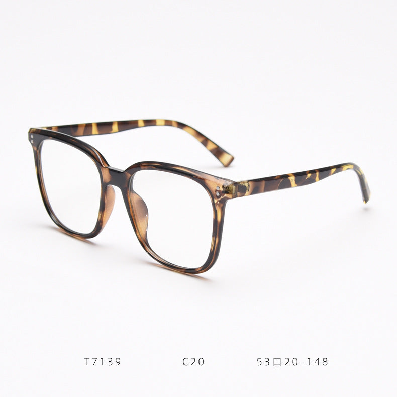 Versión Coreana Angular Tridimensional Del Marco De Gafas De Miopía, Rostro Femenino Liso, Espejo Plano Pequeño, Marco Extragrande Masculino