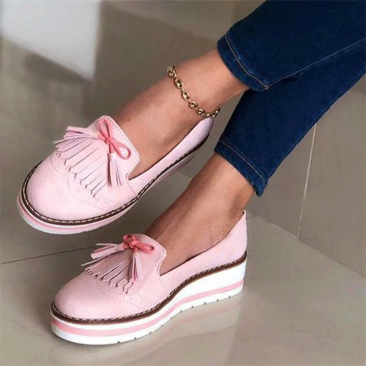 Zapatos de mujer casual para mujer con flecos