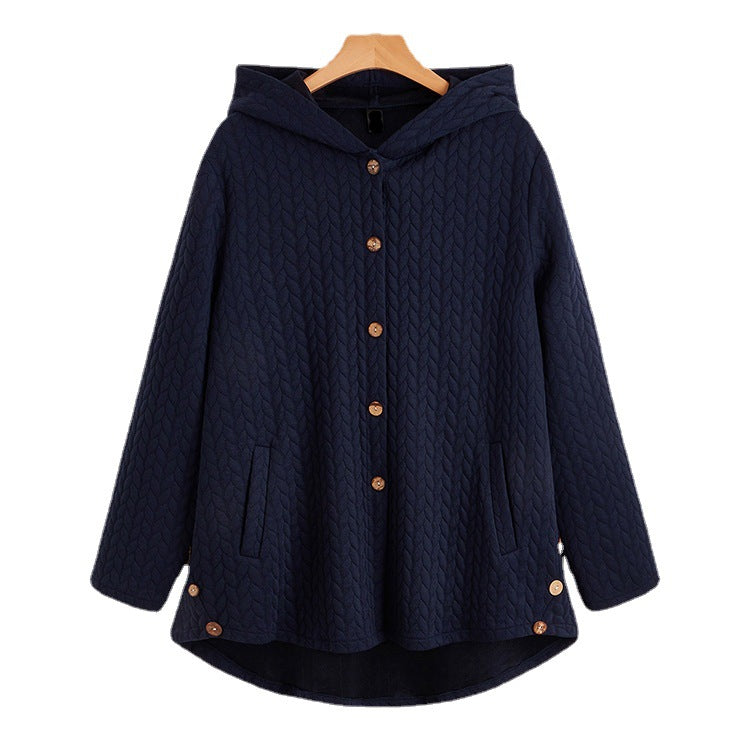 Es Una Chaqueta Retro De Primavera Y Otoño De Temperamento De Cáñamo Grueso De Algodón De Cáñamo Grueso Suelta De Longitud Media Amplia Y Suelta