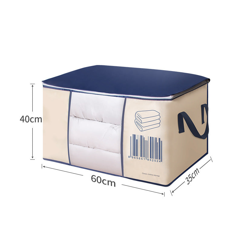 Edredón Portátil Binaural No Tejido Grueso, Bolsa De Almacenamiento Para Acabado De Ropa, Versión Vertical