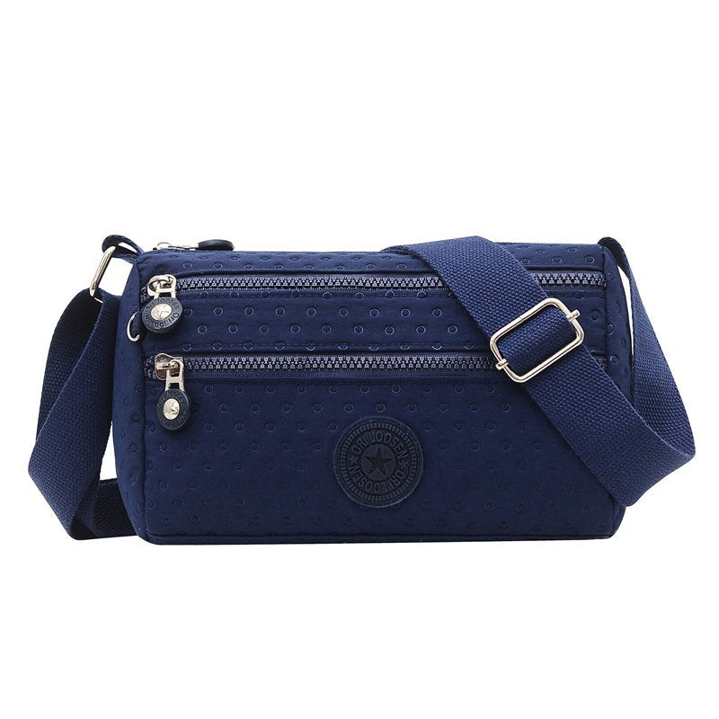 [W-Bolso] Bolso De Hombro De Mujer Casual Oxford Tela Diagonal Bolsa De Varios Compartimentos