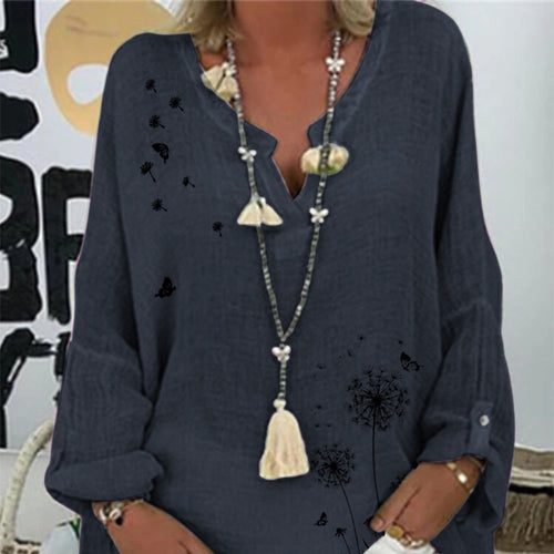 Camiseta Holgada De Talla Grande Informal De Longitud Media