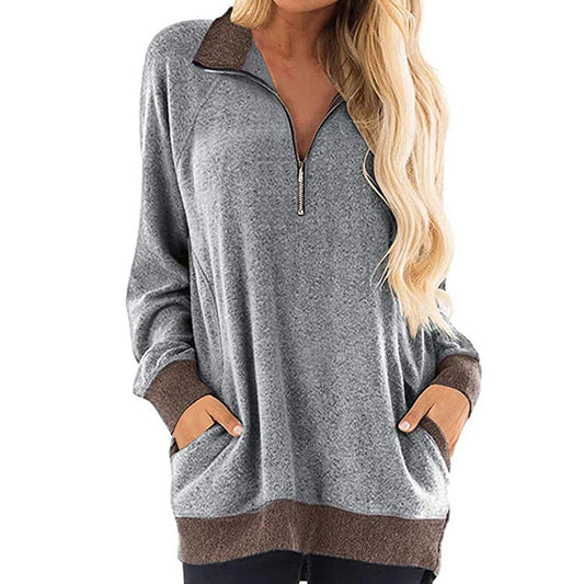 Street Hipster Holgada Solapa Europea Y Americana Parejas De Cobertura Suéter De Color Sólido