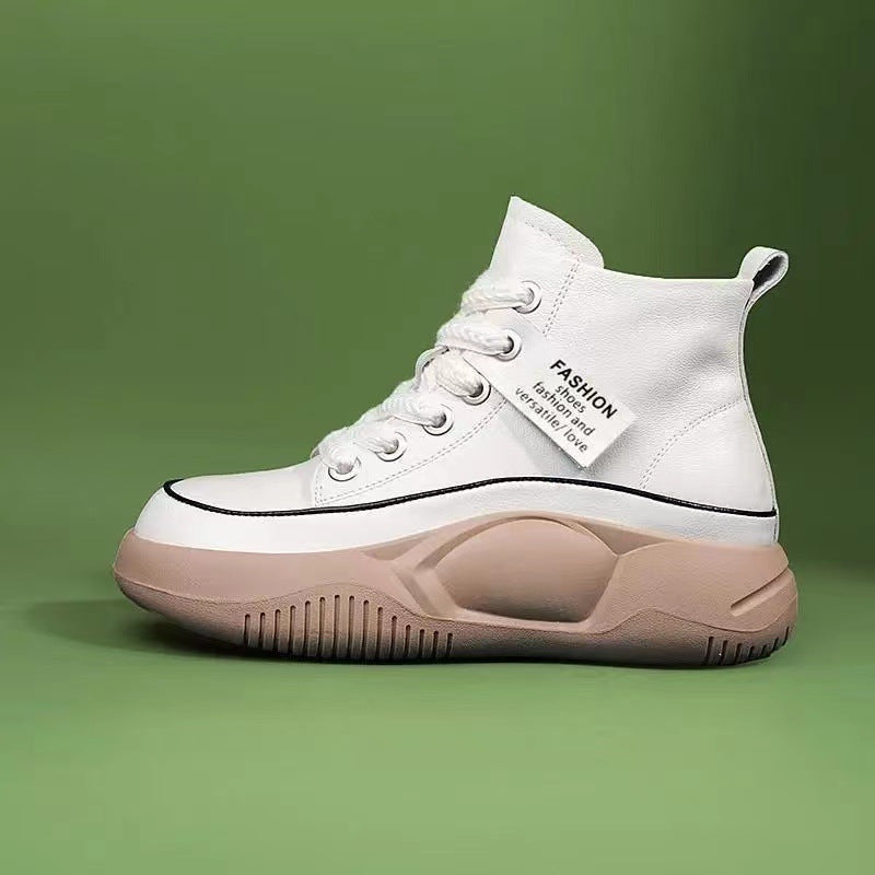 [W-Zapato] 2022 Retro Fondo Blando Fondo Grueso Zapatos Altos Para Las Mujeres